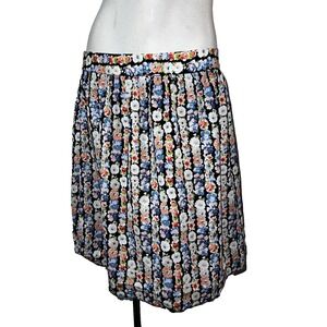 J.Crew Mercantile Womens Floral Stripe Mini Skirt Multi Size 8 Cottagecore